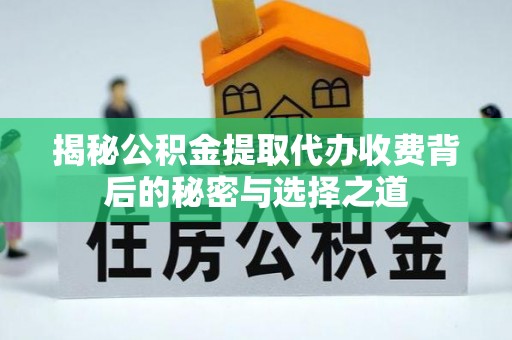 祁门揭秘公积金提取代办收费背后的秘密与选择之道